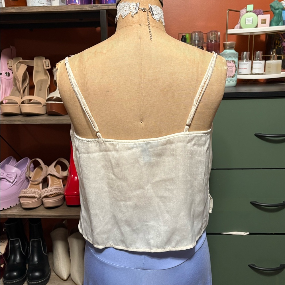 Satin Cream Top - Picture 4 of 6
